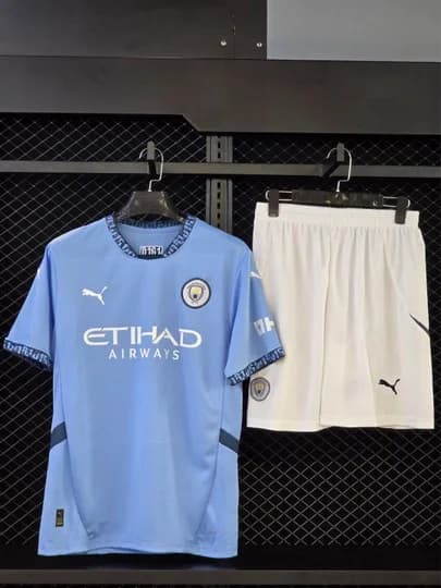 Khusanov 45 - Manchester Siti formasi (futbolka va shortik) (XL, Ko'k) — 2